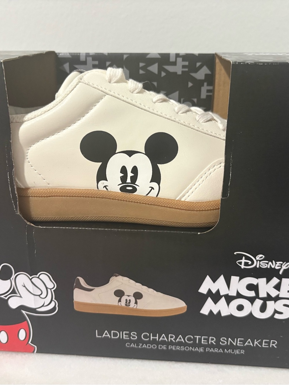 Disney White & Tan Mickey Mouse Women's Sneakers